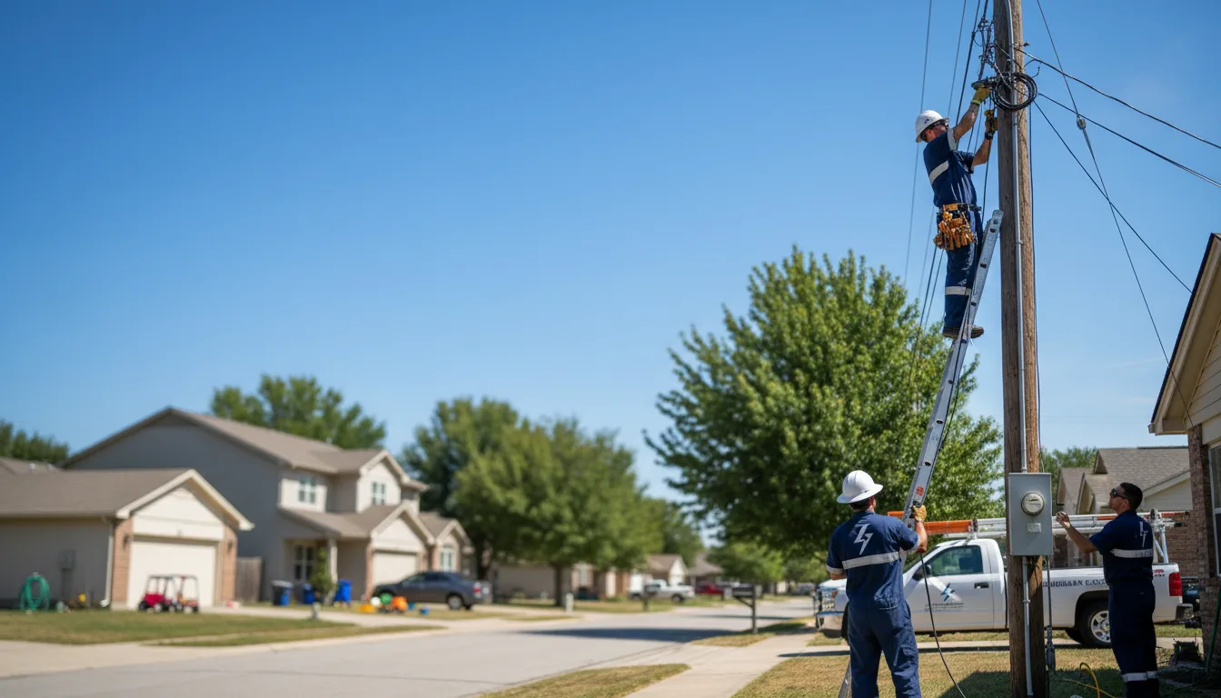 Residential electrician providing installation services in Stacyville, ME